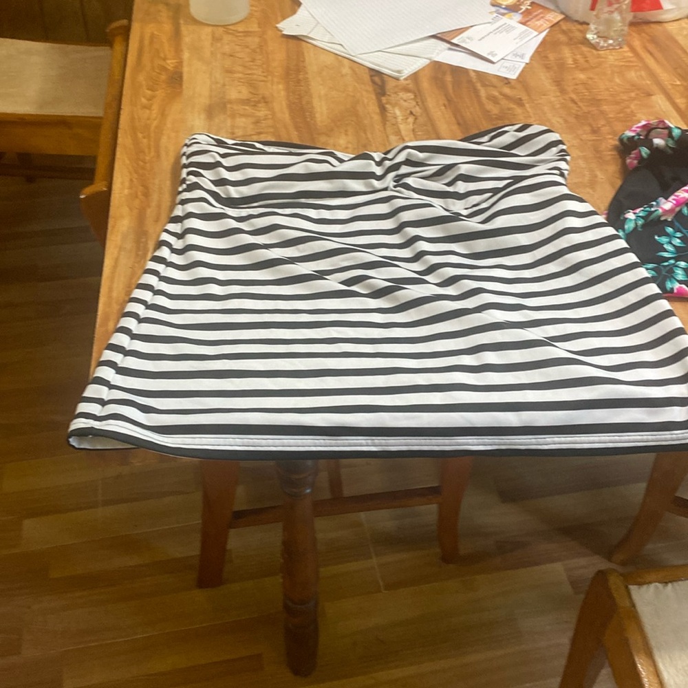 Black and white bathing suit